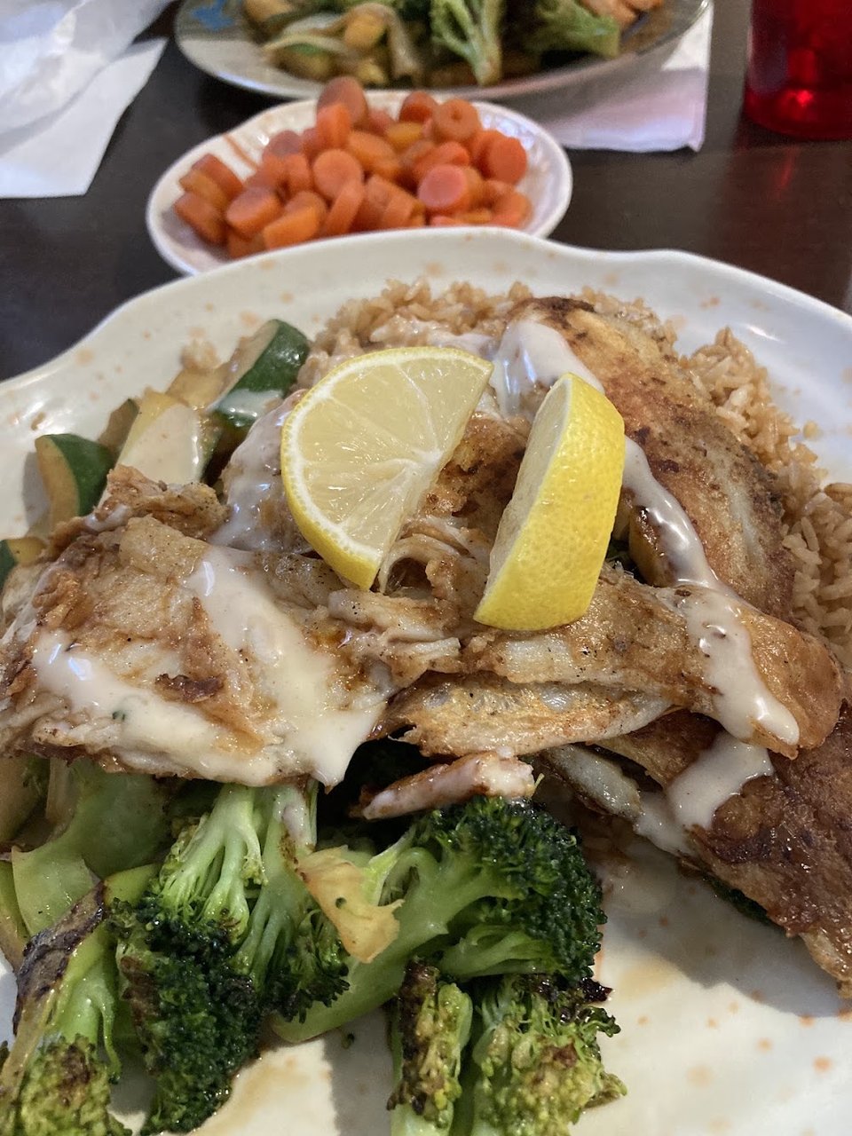 Flounder Fish w Broccoli