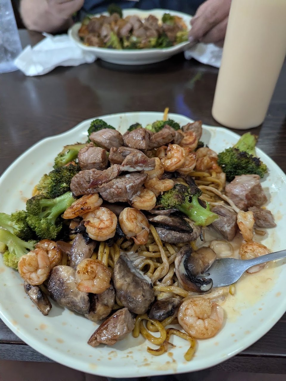 Steak and Shrimp Noodles